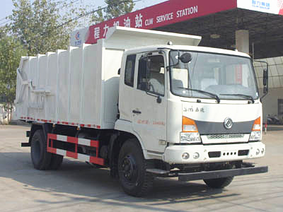 國(guó)五東風(fēng)嘉運(yùn)壓縮式對(duì)接垃圾車